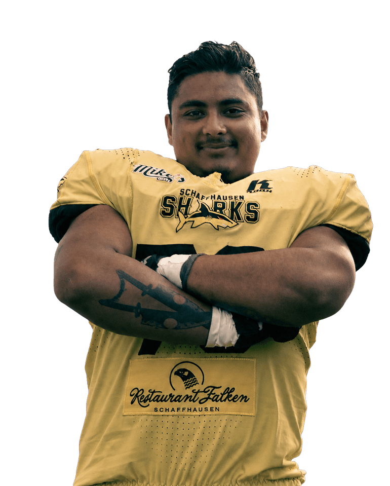Anando Khan im Trikot der Schaffhausen Sharks