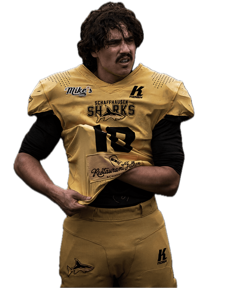 Andrin Brühlmann im Trikot der Schaffhausen Sharks